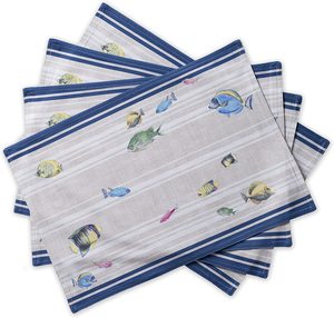 一套4 100% 棉餐垫，用于餐桌厨房婚礼和春季夏季派对使用 - Product Image 1