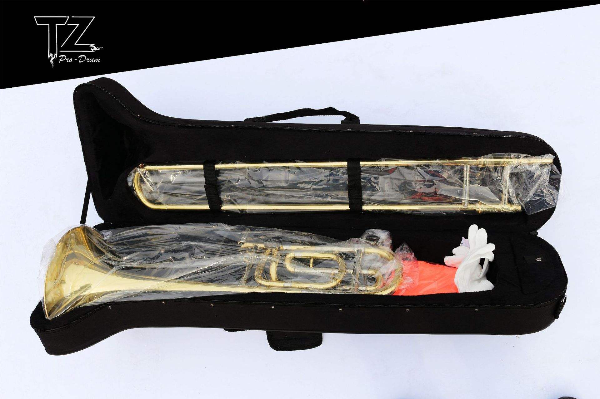 Trombone à clés entièrement jaune