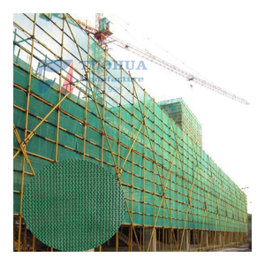 ตาข่ายนิรภัยนั่งร้านถัก HDPE การก่อสร้างความปลอดภัยราคาสุทธิสําหรับการสร้างตาข่ายเศษซาก