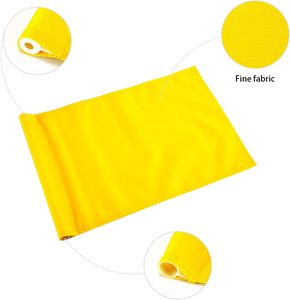 कम कीमत थोक कस्टम लोगो गोल्फ फ्लैग कस्टम 35*50 सेमी 300d ऑक्सफोर्ड कपड़े डबल पक्षीय कार्यकौशल उत्कृष्ट गोल्फ ध्वज - Product Image 4