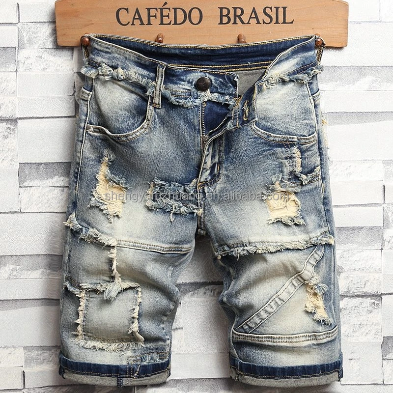 Hot selling high quality jeans shorts men's summer Stretch JeansHot selling high quality jeans shorts men's summer Stretch Jeans