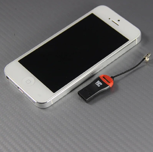 高速迷你微型sd卡适配器TF存储卡读卡器USB 2.0适配器，适用于带挂绳的SDHC SDXC tf卡读卡器 - Product Image 6
