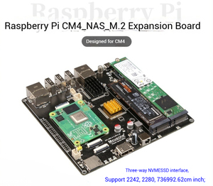 Scheda di sviluppo CM4-NAS Raspberry Pi con 2.5G NVME M.2 M-Key PCIE scheda di rete Linux OS disco rigido a tre vie