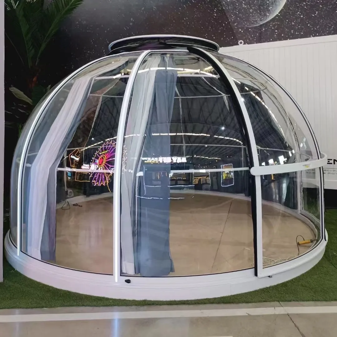 Cúpula iglú PVC Hotel exterior globo claro solo túnel acampar al aire libre carpas inflables transparentes para fiestas Casa de burbujas