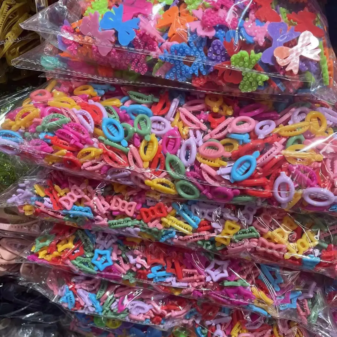 Mylulu all'ingrosso fiore fiocco a forma di cuore in plastica auto cerniera capelli Barrette per ragazza accessori per capelli