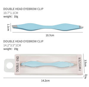 Private <strong>Test</strong> Label Double-Head Fiber Tip Eyelash Extension Tweezers Volume Lash Extension Tool