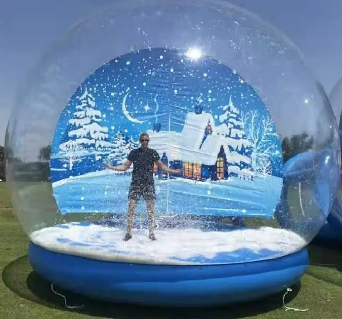 Lớn Inflatable tuyết Inflatable Quả cầu tuyết cho Giáng sinh bong bóng lều trò chơi ngoài trời Inflatable sản phẩm khuyến mại