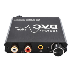 Convertidor Digital a analógico de 192Khz/24 bits, ajuste de volumen, Control de tono de bajos, salida RCA, salida de Audio de 3,5mm para PC y portátil - Product Image 2