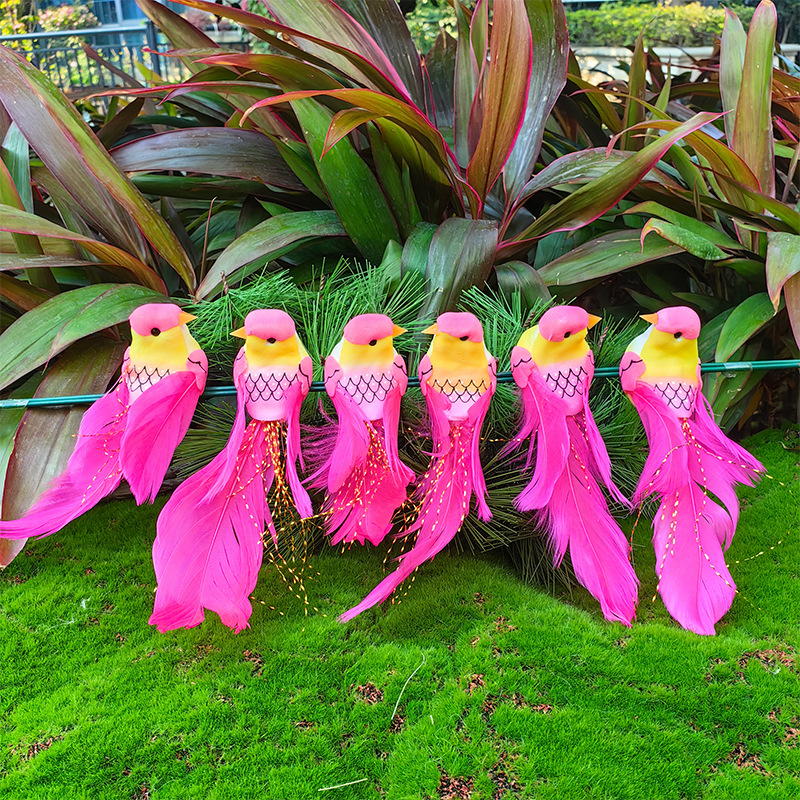 Oiseau doré rouge rosé - 1 paquet/12 pièces