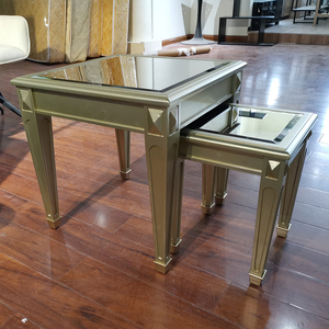 Gran oferta, mesa de centro de MDF de madera maciza de 2 piezas, mesa de centro de diseño moderno para sala de estar - Product Image 1