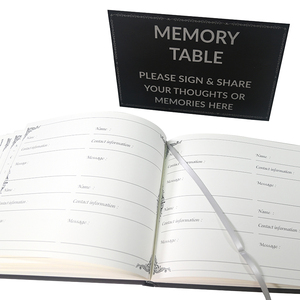 Personalized Design Notebooks Customizable Set Hardcover Memorial Funeral Guest <strong>Book</strong> for Guest Registry