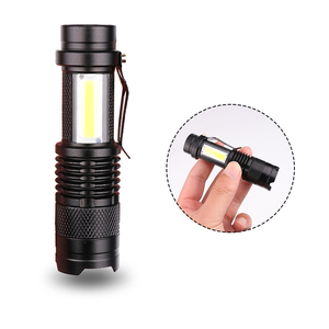 Yeni tasarım XP-G Q5 dahili pil USB şarj el feneri COB LED zumlanabilir su geçirmez taktik Torch lambası LED ampuller - Product Image 4
