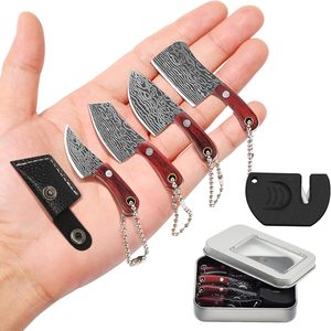 Hot Sale Stainless Steel Mini <strong>Key</strong> Pendant Knife Non-folding Mini Knife Sheath Keychain Pocket <strong>Cutter</strong> Set for Package Opener Box - Product Image 1