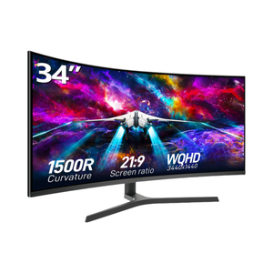 34 Inch Ultrawide Curved Gaming <strong>Monitor</strong> LCD <strong>Computer</strong> Screen FreeSync Adjustable Base for Desktop Use Factory Multi-Directional - Product Image 1