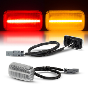 4個セット 防水仕様 シボレー シルバラード GMCシエラ用 バンパー取付<span class=keywords><strong>LED</strong></span>サイドマーカーランプ 純正交換タイプ