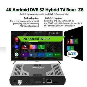 <strong>Android</strong> Satellite <strong>Receiver</strong> 4k H.265 HEVC FTA Decoder Z8 5G Wifi 2+16GB <strong>Android</strong> OTT+DVB-S2 Digital TV <strong>Receiver</strong> Hybrid Set-top Box - Product Image 3