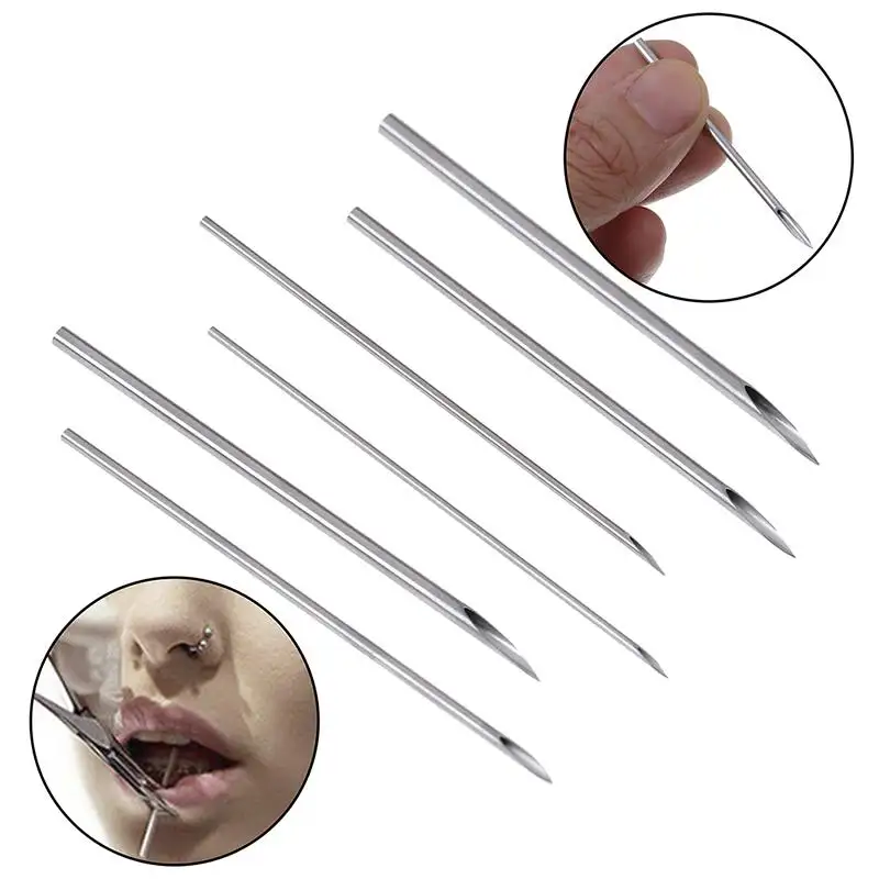 Body Piercing Nadel Chirurgischer Stahl 14G 15G 16G 18G 20G Einweg sterilisierte Piercing Nadel Tattoo Ohr Nase Nippel Piercing