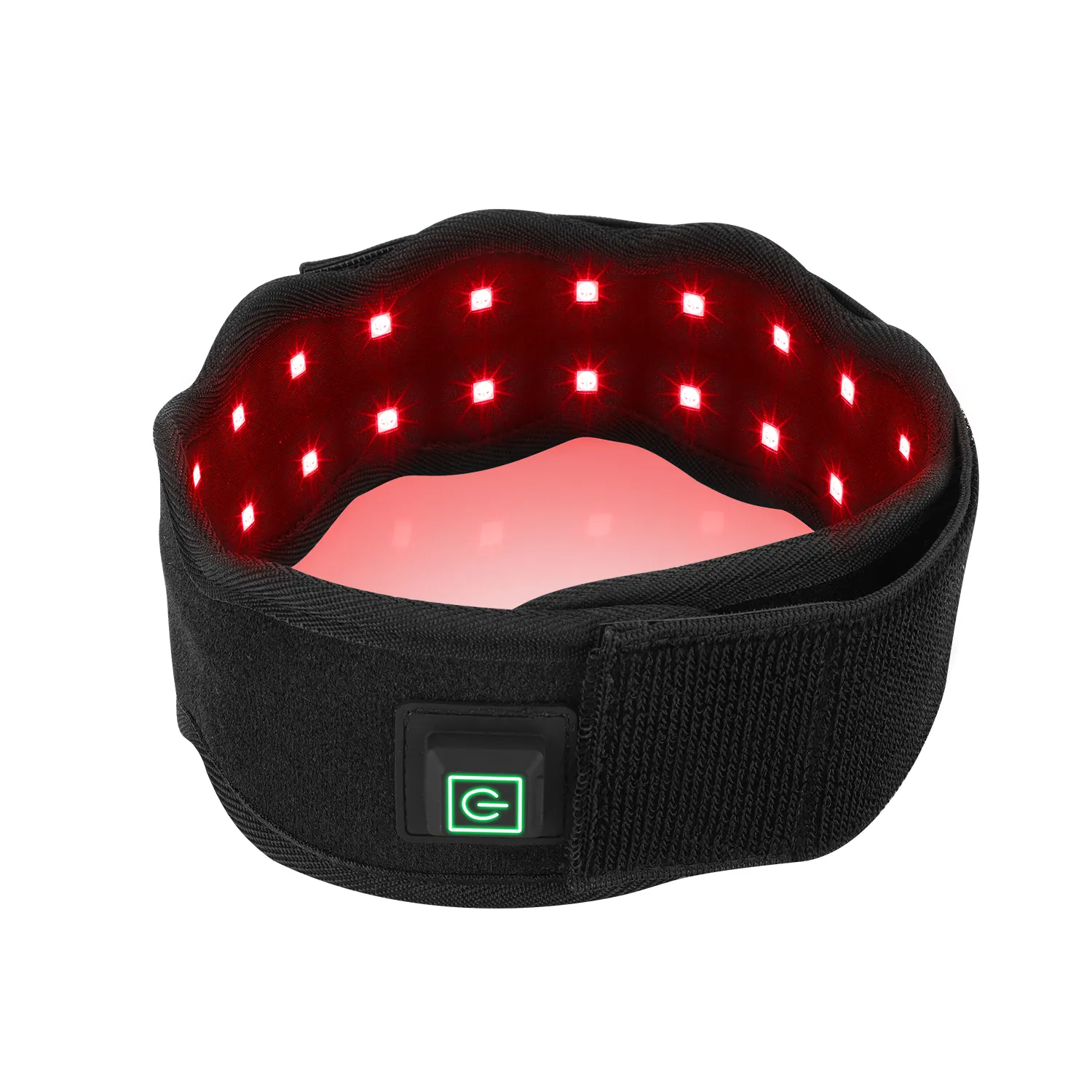 Photon Led Lichttherapie Rot 650nm Infared 880nm Schmerz linderung Tragbarer Taillen wickel mit Timer Led Therapie gürtel für den Hals