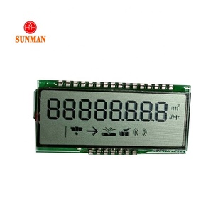 transparenter bildschirm tn htn lcd 7 kundendefiniertes monochromes 7 segment 8 digit kleines tn segment wasserteller display lcd