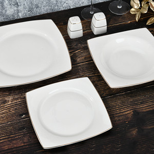 24PCS phong cách hiện đại sang trọng đặt bữa ăn tối Arabic vàng rim gốm đám cưới nhà hàng đồ ăn Hot người bán cup Kit - Product Image 6