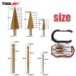 Juego de brocas de titanio, juego de brocas escalonadas de titanio para chapa de madera plástica, perforación de agujeros de aluminio - Product Image 3