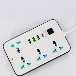 Nuevo producto Enchufe de extensión de explosión 4Way 3USB 1 Tipo-c Toma de corriente eléctrica Toma de corriente USB de 1,5 metros de largo - Product Image 3