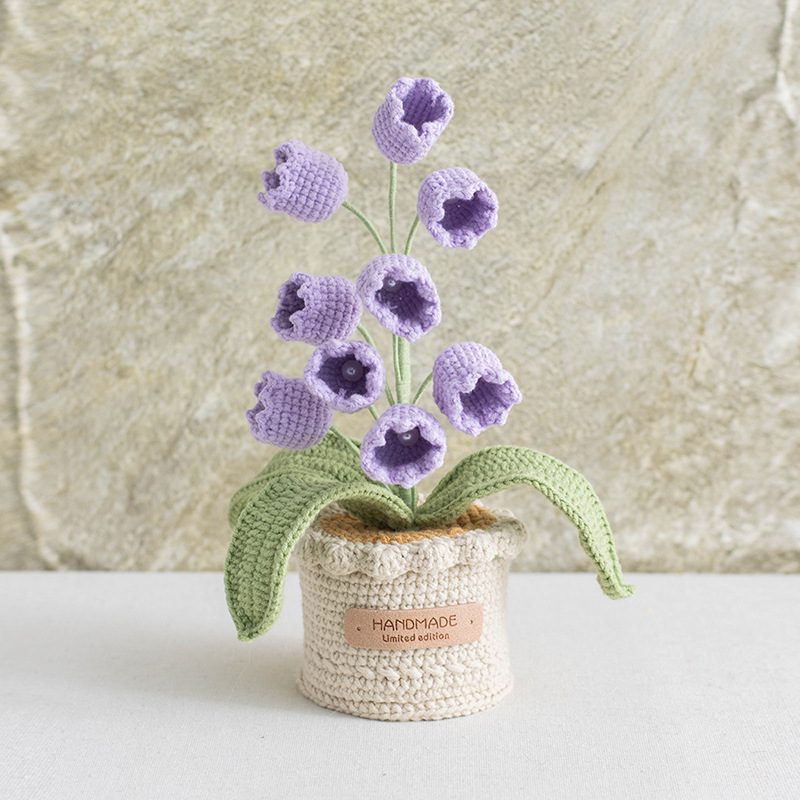 9 têtes de muguet-violet