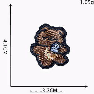 儿童夹克和背包可爱熊刺绣补丁可爱卡通设计时尚服装配件 - Product Image 2