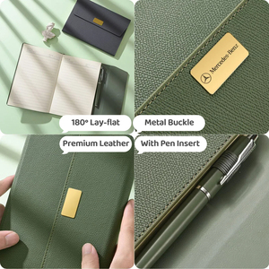 Logo personalizzato A5 in pelle rigida con stampa a Clip magnetica Gift Set riutilizzabile per Notebook con penna U Disk - Product Image 4