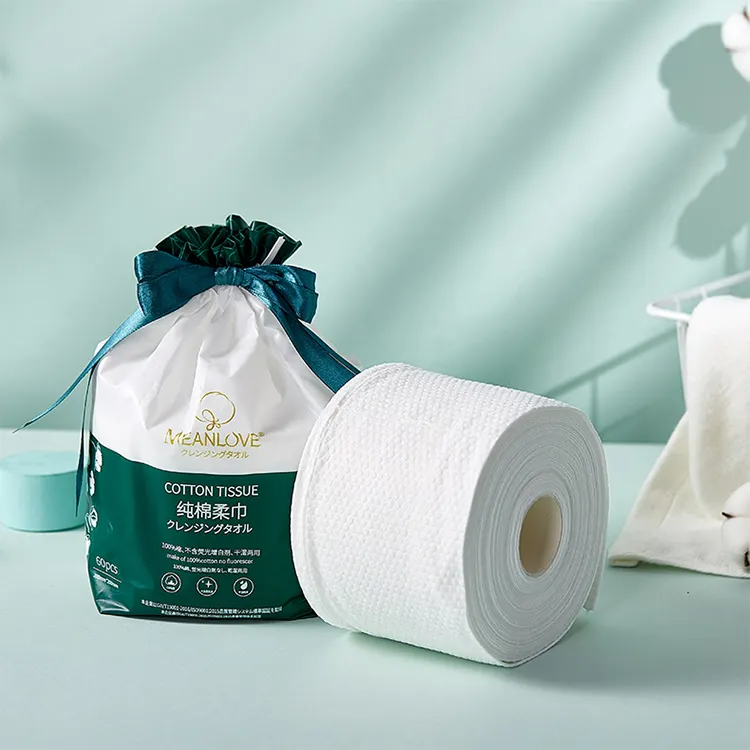 Khăn Giấy Cotton Treo Mặt Mềm 75GSM Chất Lượng Cao Tùy Chỉnh Dùng Một Lần Cho Gia Đình Dùng Một Lần 100% Vải Không Dệt