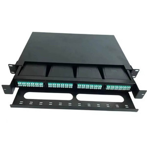 40G 100G MPO/MTP 19 Inch Rack Mounted MPO MTP <strong>Module</strong> MPO/MTP-LC 12F OM4 3.0mm fiber optic <strong>patch</strong> <strong>panel</strong> - Product Image 1