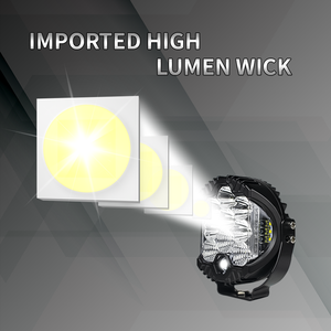 ไฟสปอตไลท์ LED 5/7/9นิ้วไฟ LED งานดีไซน์รูปตัววีสองสีเรืองแสง90วัตต์สามด้านสำหรับยานพาหนะ Luz de trabajo LED