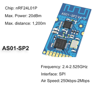 Factory Price 2.4ghz Nrf24l01 module 100mW 20dBm 1200meter PA LNA AS01-SP2 Low Cost Wireless Transmitter Receiver SPI <strong>RF</strong> Module - Product Image 2