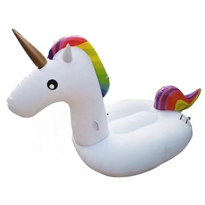 Unicorno piscina galleggiante giostra giocattolo PVC gonfiabile per bambini e adulti per piscina e spiaggia - Product Image 1