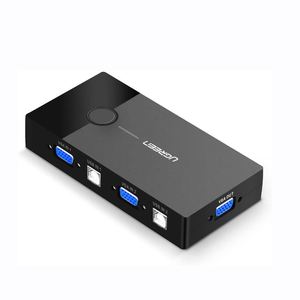 UGREEN USB KVM开关盒2端口VGA视频共享适配器2进1出手动切换器高清晰度输出视频分配器 - Product Image 1