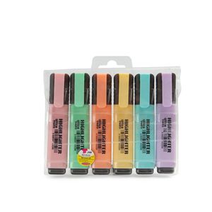 Set di pennarelli evidenziatori a asciugatura rapida Non tossici 6 colori pastello espositore personalizzato - Product Image 6