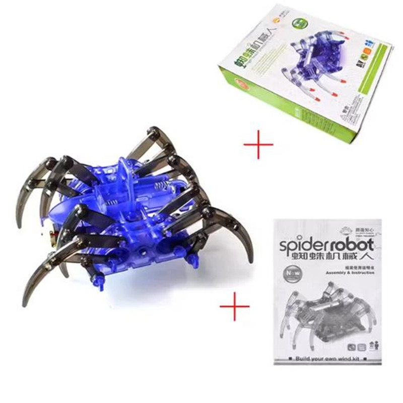 Spider robot fai da te tecnologia piccola invenzione di produzione elettrica strisciante materiale di assemblaggio giocattolo scientifico regalo - Product Image 2