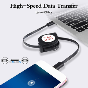Quà Tặng Tùy Chỉnh 3A 66W Nhanh Chóng Sạc <span class=keywords><strong>USB</strong></span> Cáp Phẳng Có Thể Thu Vào 1M Cáp Dữ Liệu Loại C Để C Cho Iphone Samsung Huawei Xiaomi - Product Image 3