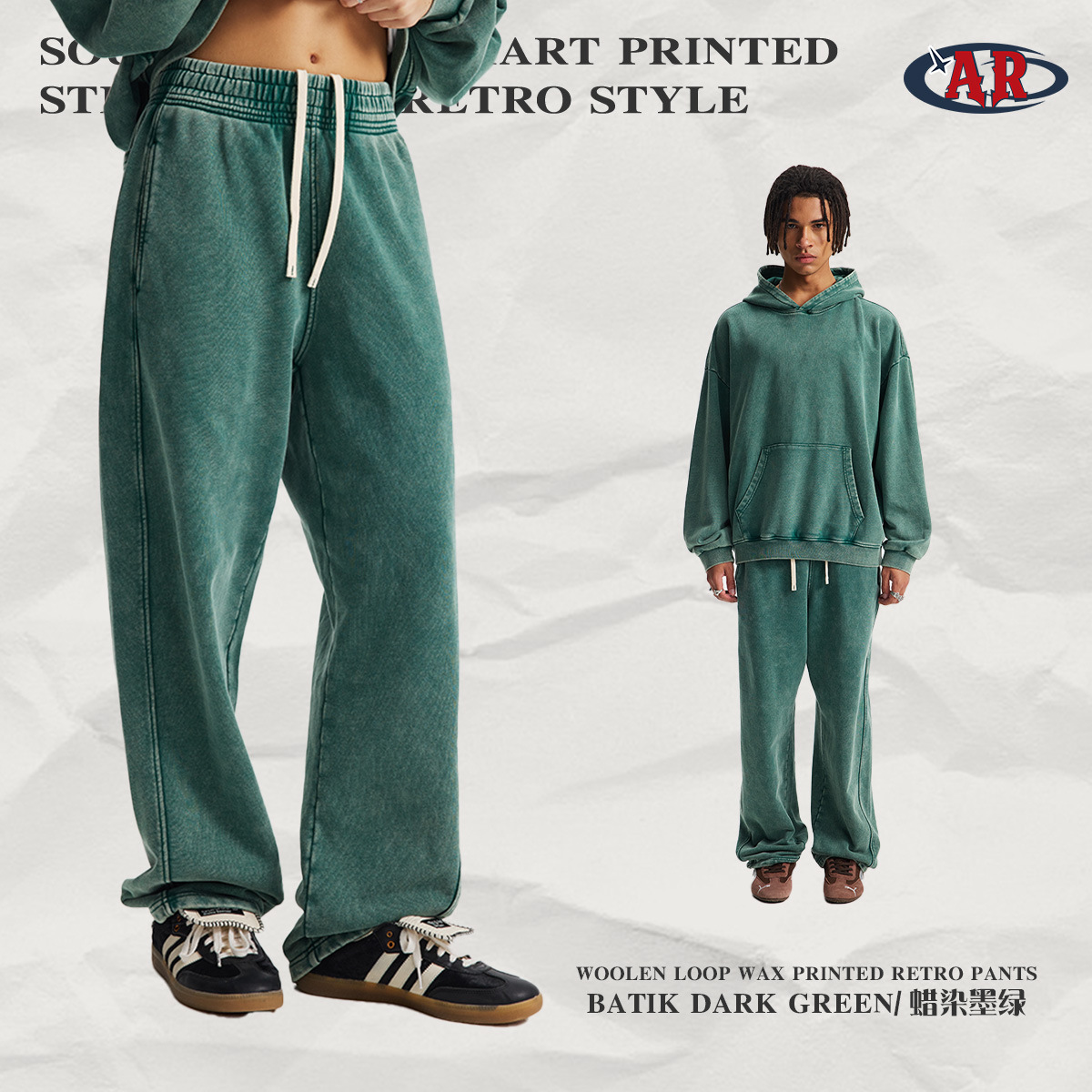 K05กางเกง-ค้างคาวสีเขียวเข้ม