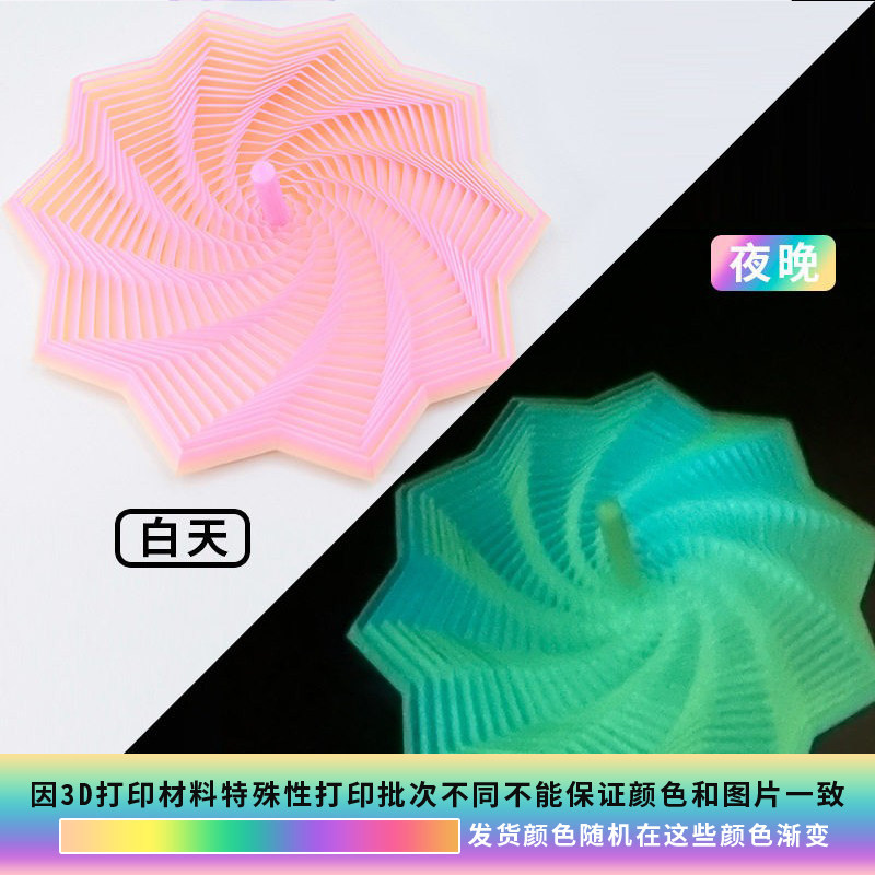 Lampe UV spirale lumineuse colorée 12 cm en forme d'étoile.