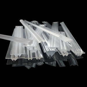 Yüksek kalite şeffaf LED ekstrüzyon alüminyum profil plastik PMMA 90 derece doğrusal Lens kabartma etkisi ile LED aydınlatma Len - Product Image 5