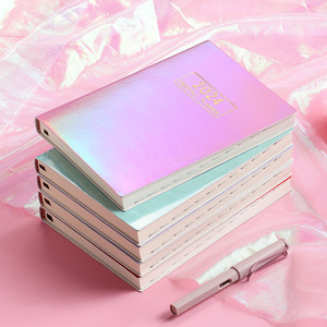 <strong>Stock</strong> 2024 A5 Laser Dazzle Notebook Daily Index Starlight <strong>Color</strong> Yearly Notebook English Agenda <strong>Book</strong> - Product Image 3