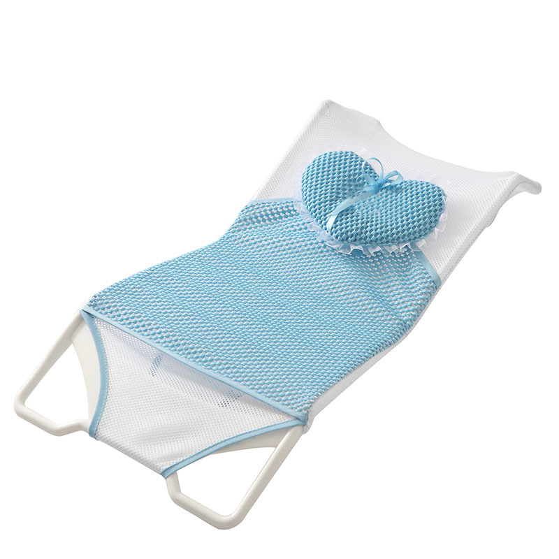 blue bath bed