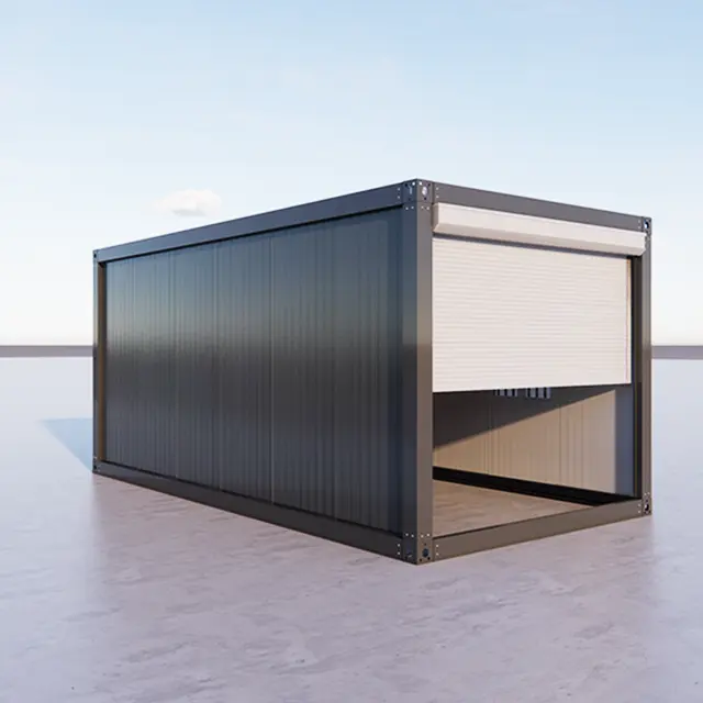 Casa container prefabbricata da 20 piedi a basso costo, garage a montaggio rapido, casa container portatile pieghevole