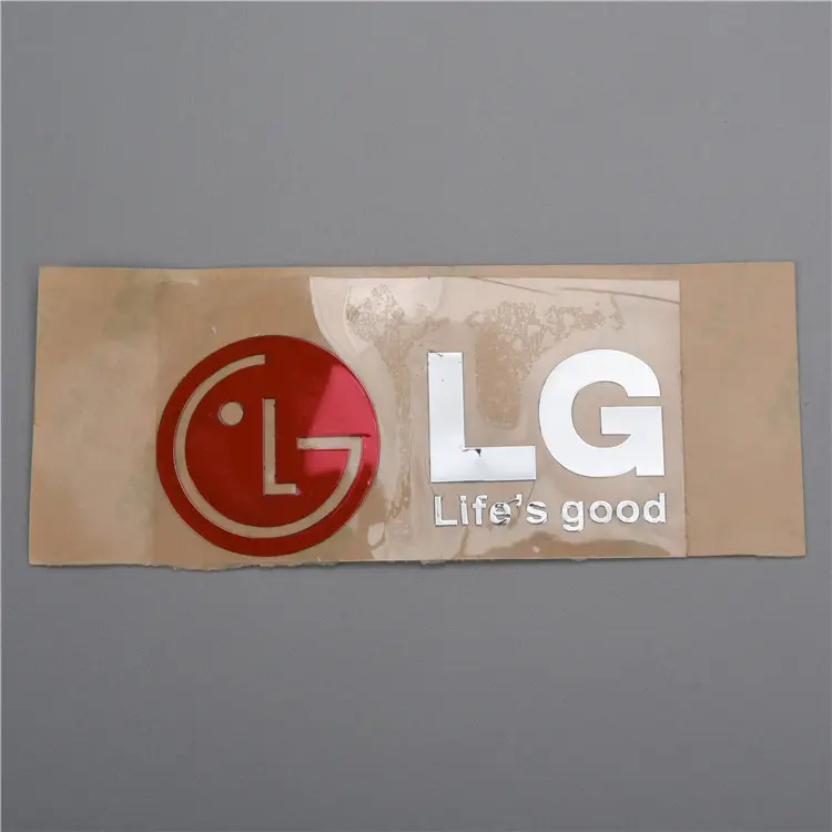 Customized Electroformed Label Thin Nickel Metal Sticker Logo