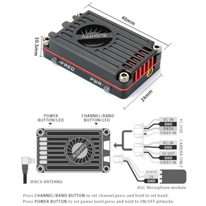 RUSH TANK MAX SOLO 5.8GHz 2.5W大功率48CH VTX视频发射器，带数控外壳，用于遥控FPV远程固定翼无人机DIY - Product Image 6
