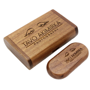 แฟลชไดรฟ์ติด3.0 64GB แฟลชไดรฟ์ USB ใหม่พร้อมกล่องไม้โลโก้ตามสั่ง - Product Image 1