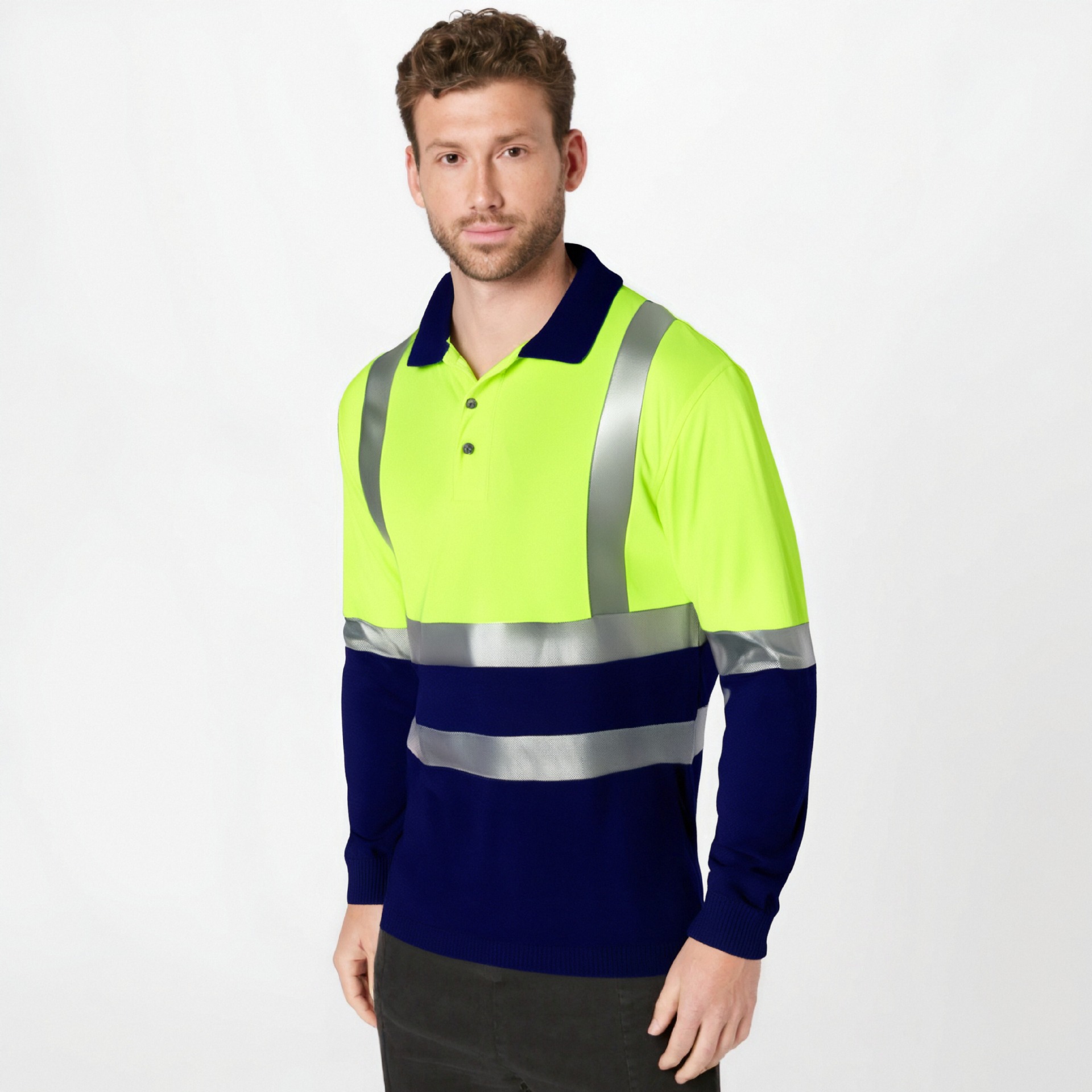 Fluorescent yellow/royal blue