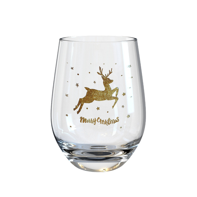 Cerf de Noël doré