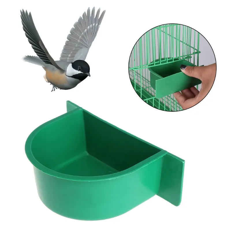 Mangeoire à oiseaux eau nourriture alimentation perroquet Cage bol en plastique Pigeon dispositif à boire oiseaux mangeoire fournitures